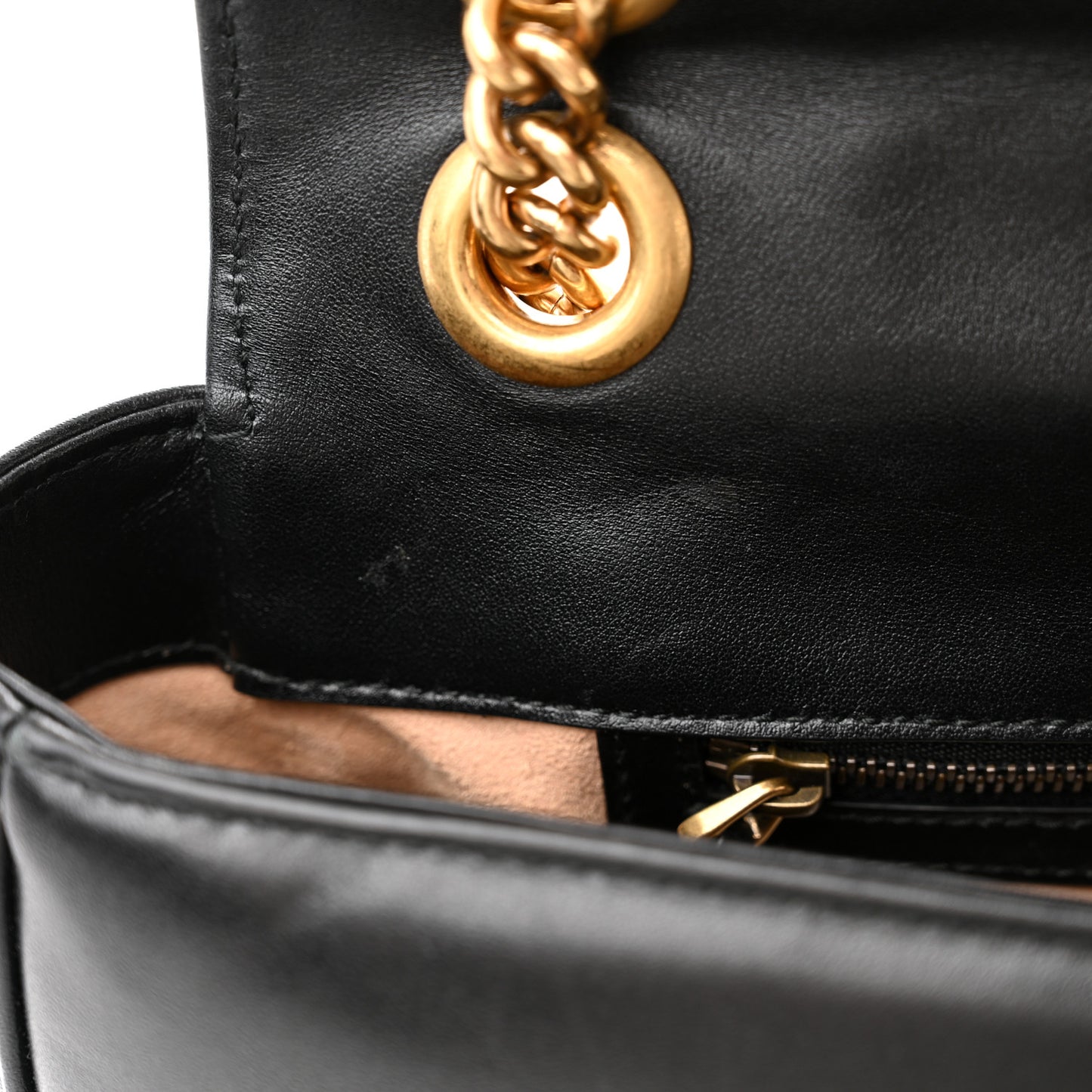 Calfskin Matelasse Large GG Marmont Shoulder Bag Black