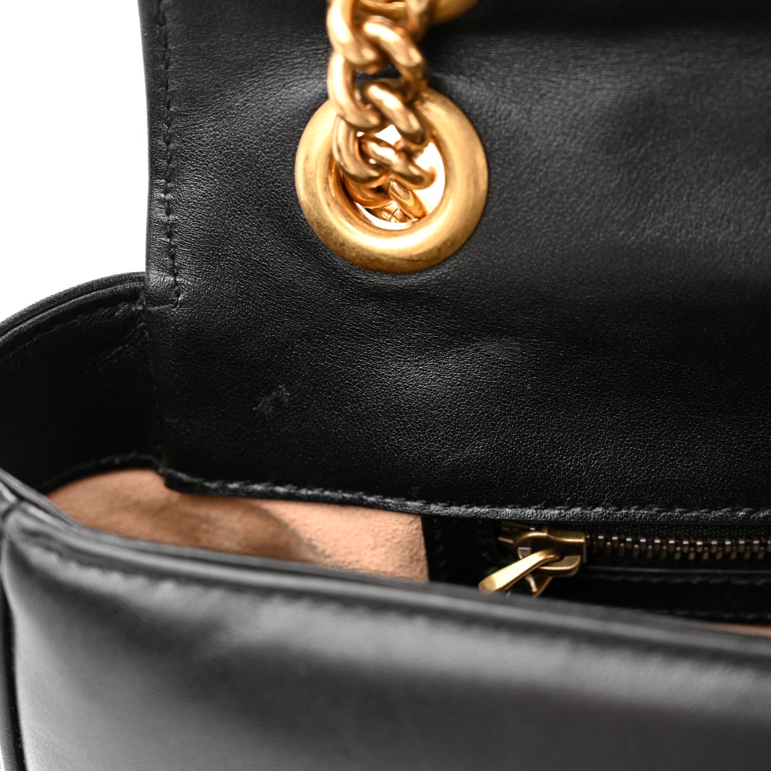 Gucci Calfskin Matelasse Large GG Marmont Shoulder Bag Black 11 of 13