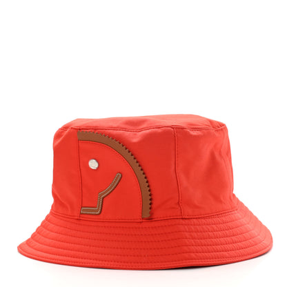 Hermes Gabardine Cotton Swift Elvis Cheval Bucket Hat 57 Orange Gold 4 of 7