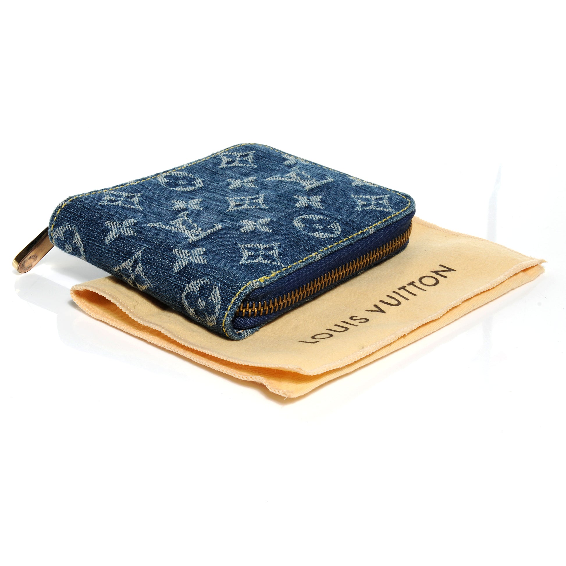 Louis Vuitton Denim Zip Compact Wallet 4 of 7