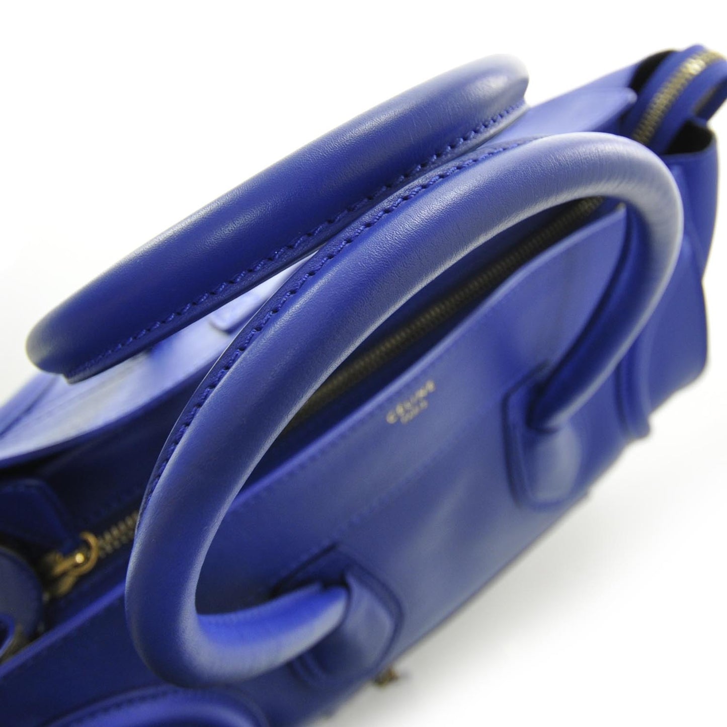 Smooth Calfskin Mini Luggage Bag Royal Cobalt