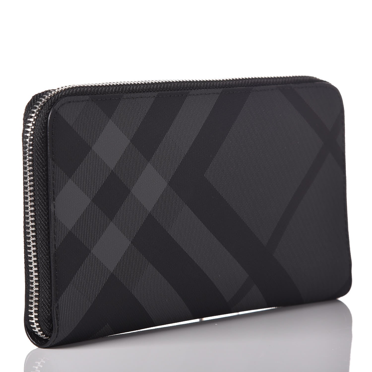 Burberry London Check Large Zip Around Wallet Charcoal 3 of 11