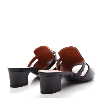 Hermes Goatskin Candy Sandals 36 Black 4 of 11