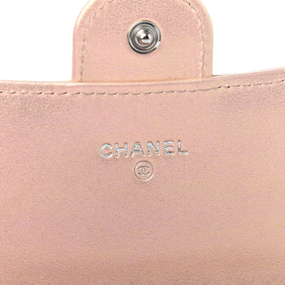 Chanel Iridescent Calfskin Quilted Large Gusset Flap Wallet Pink 6 of 8
