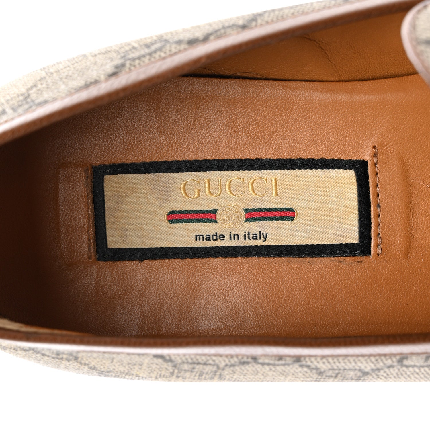 Gucci GG Supreme Monogram Web Mens Bengal Jordaan Loafers 8 7 of 9