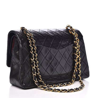 Chanel Lambskin Quilted Medium Double Flap Black 3 of 15