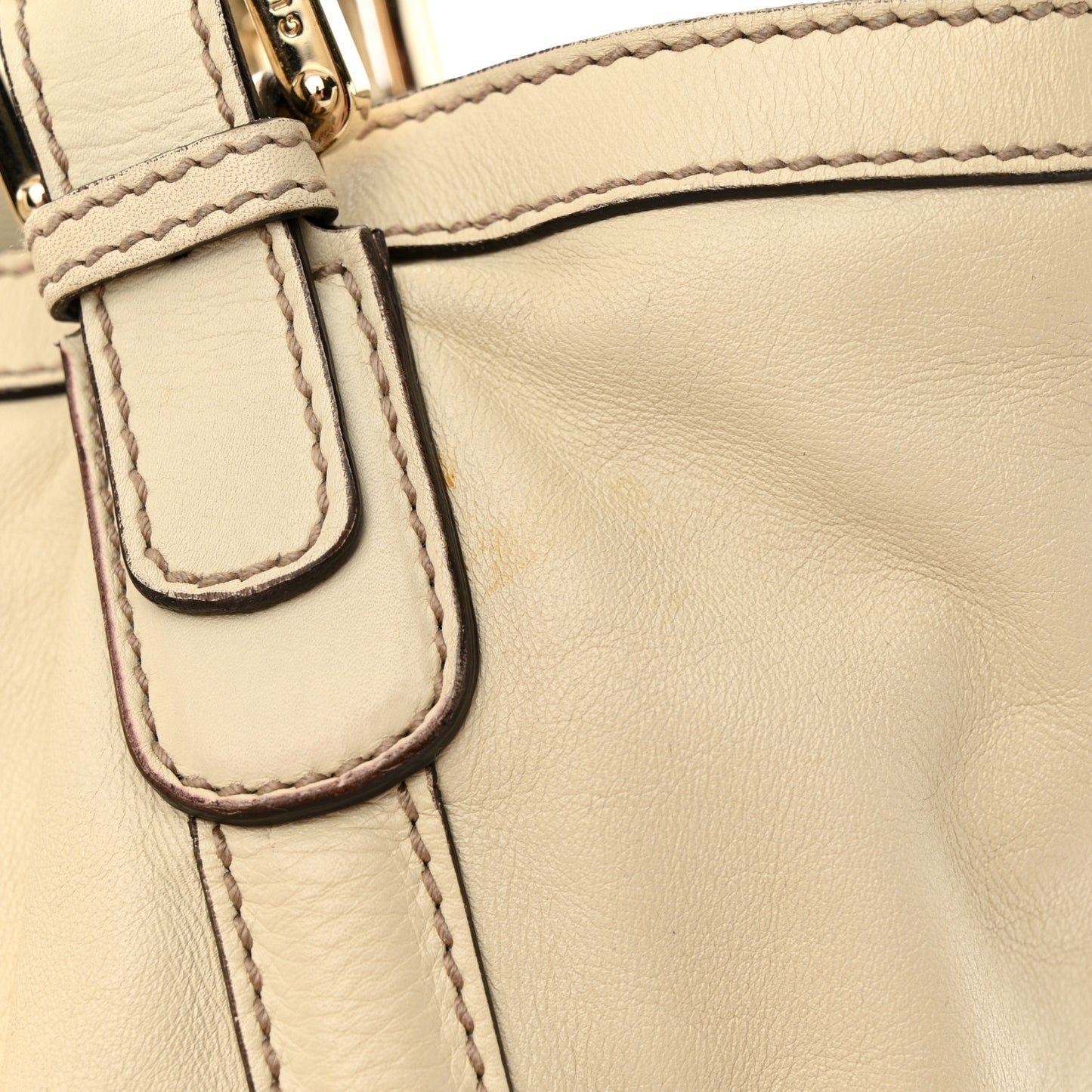 Calfskin Large Britt Shoulder Bag Ivory