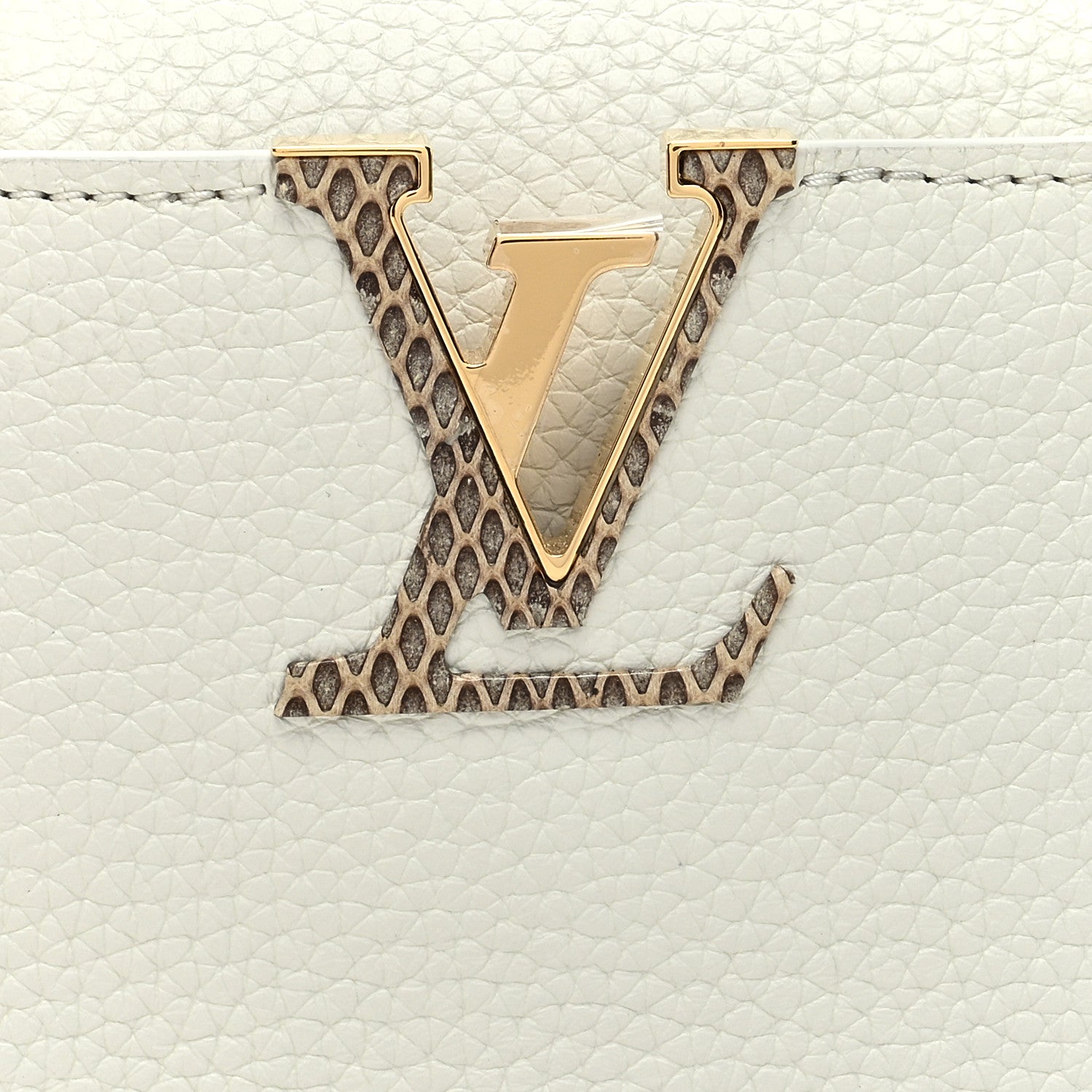 Louis Vuitton Taurillon Ayers Capucines Mini White Snow White 7 of 9