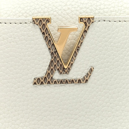 Louis Vuitton Taurillon Ayers Capucines Mini White Snow White 7 of 9