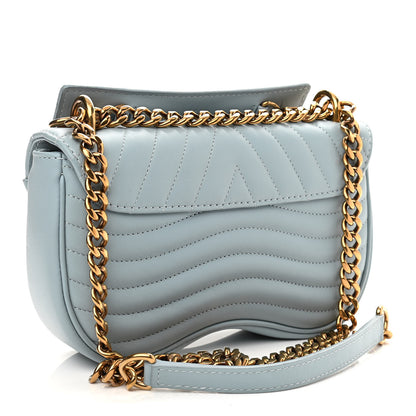 Louis Vuitton Calfskin New Wave Chain PM Porcelain Blue 3 of 10