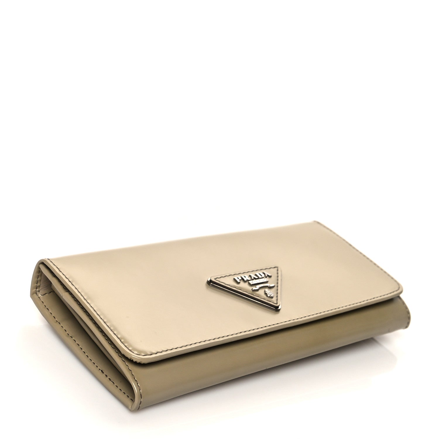 Prada Spazzolato Continental Flap Wallet Beige 4 of 9