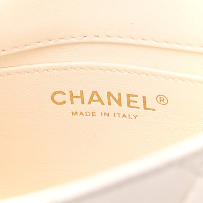 Chanel Lambskin Quilted Mini Heart Charms Flap White 6 of 11