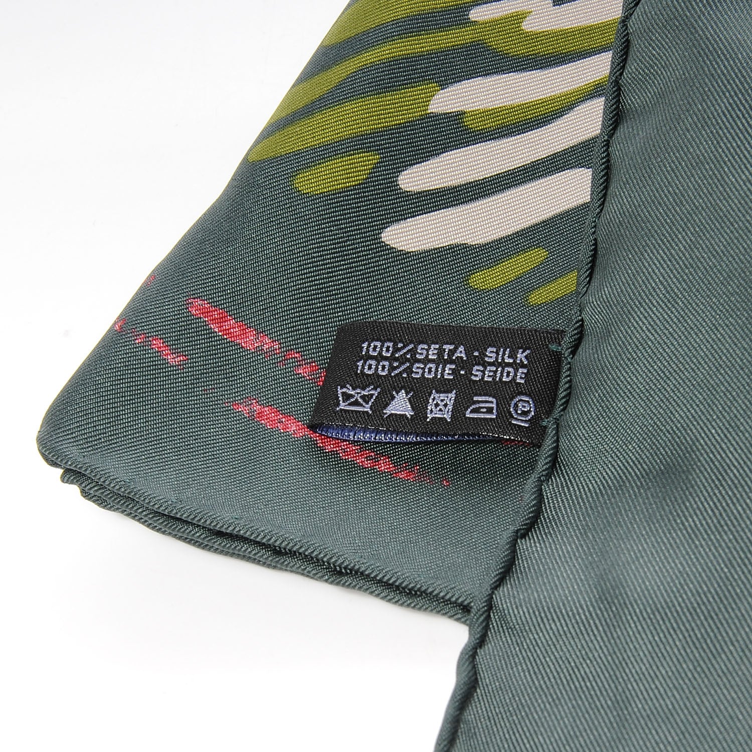 Chanel Silk CC Thistle Square Scarf 5 of 5