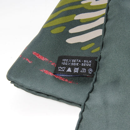 Chanel Silk CC Thistle Square Scarf 5 of 5
