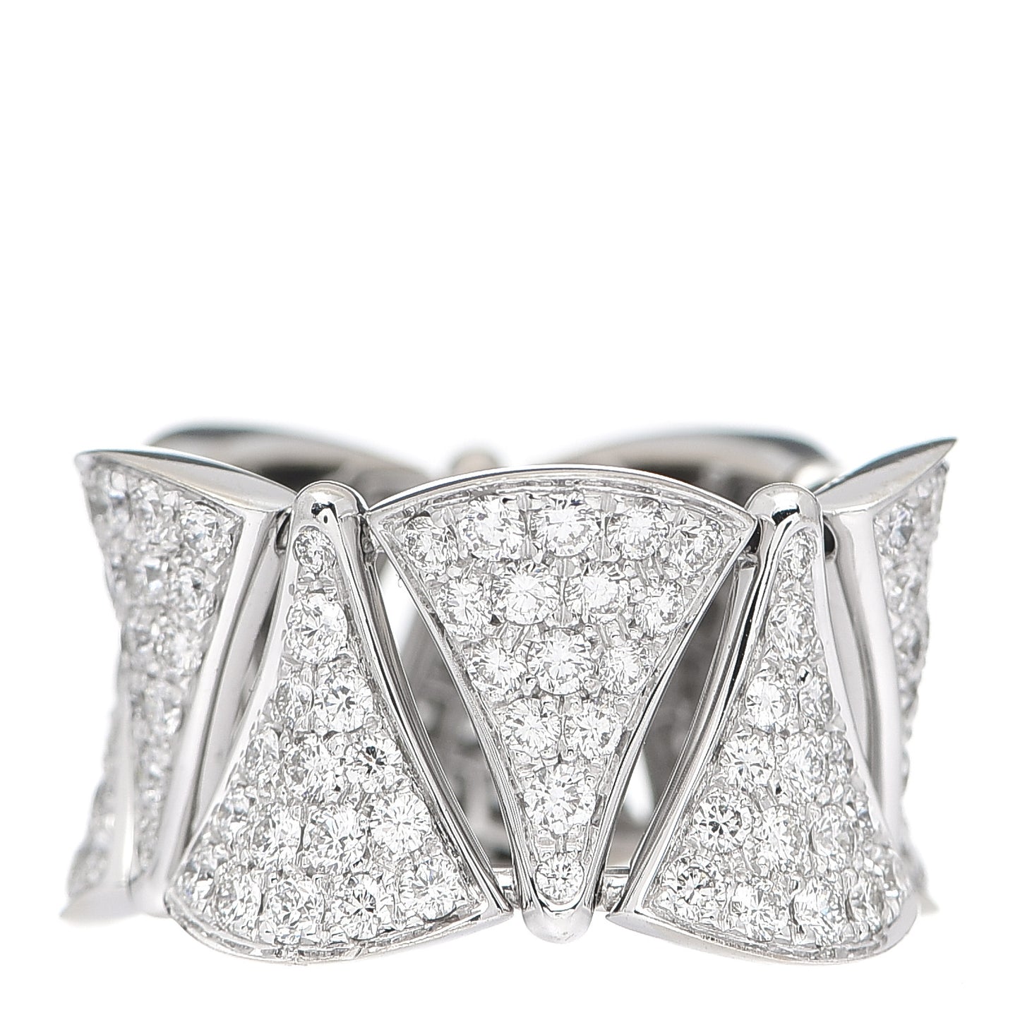 18K White Gold Diamond 2.14ctw Divas' Dream Ring 52 6