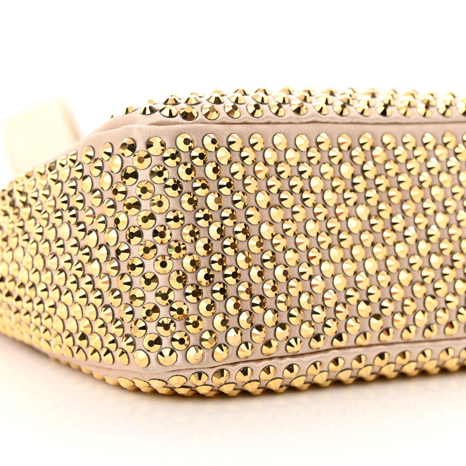 Prada Satin Crystal Re-Edition 2005 Shoulder Bag Platino 9 of 11