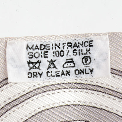 Hermes Silk Grande Tenue Twilly Scarf Rose Pale Gris Perle Blanc 3 of 6
