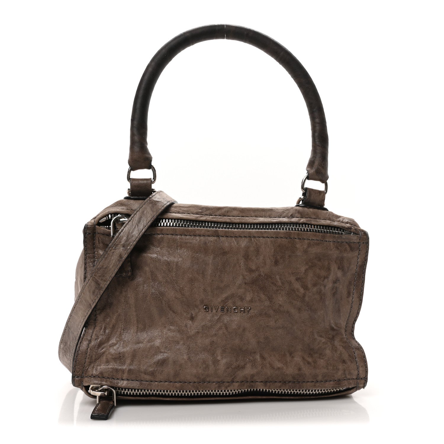 Givenchy Tumbled Sheepskin Small Pandora Charcoal 1 of 10