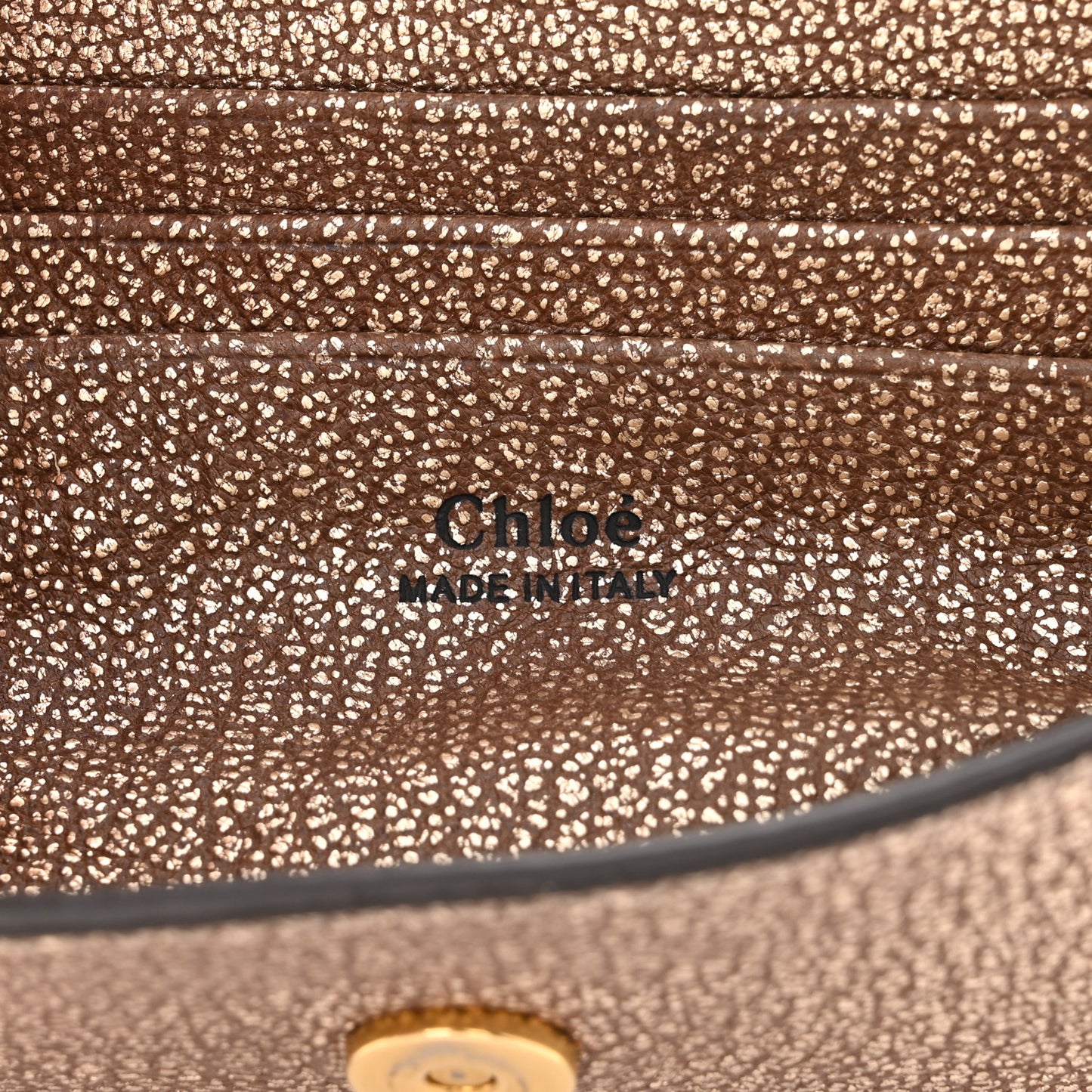 Metallic Goatskin Mini Faye Shoulder Bag Gold