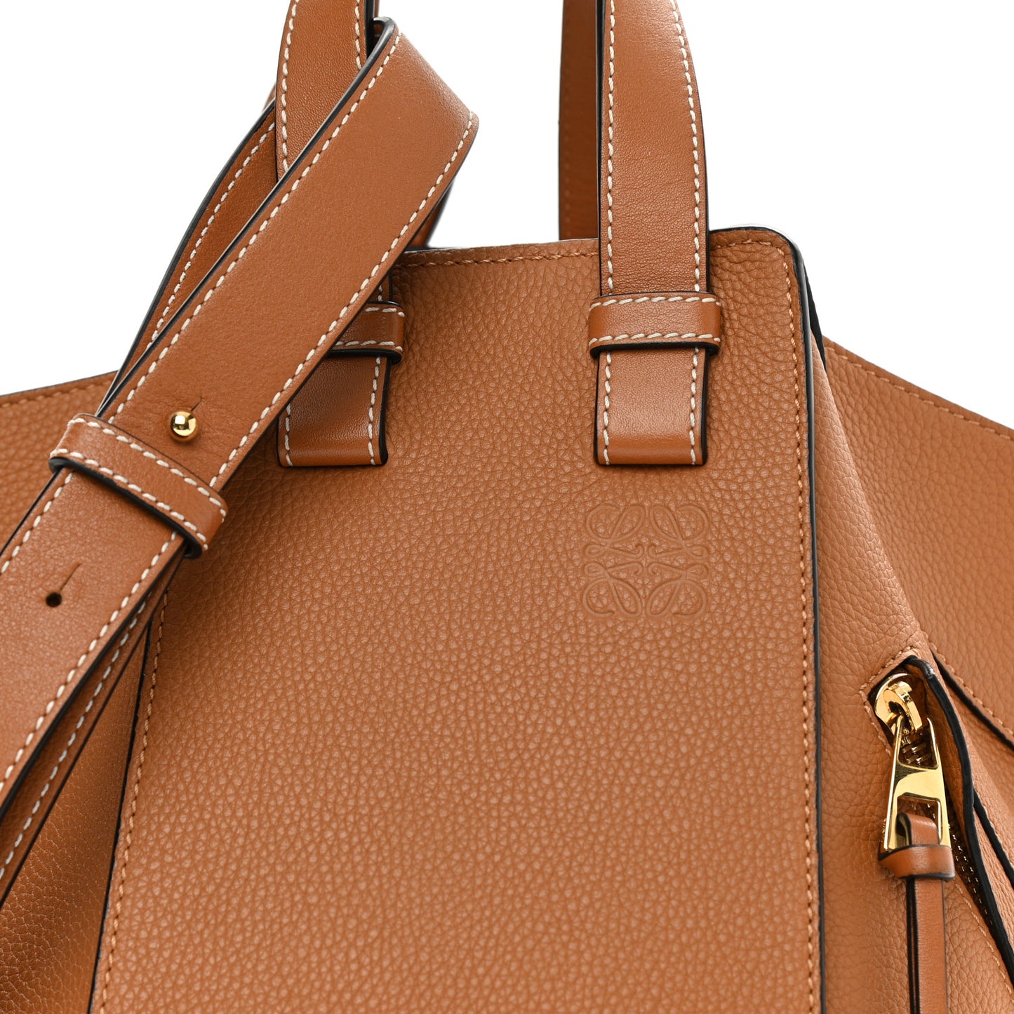 Calfskin Small Hammock Shoulder Bag Tan