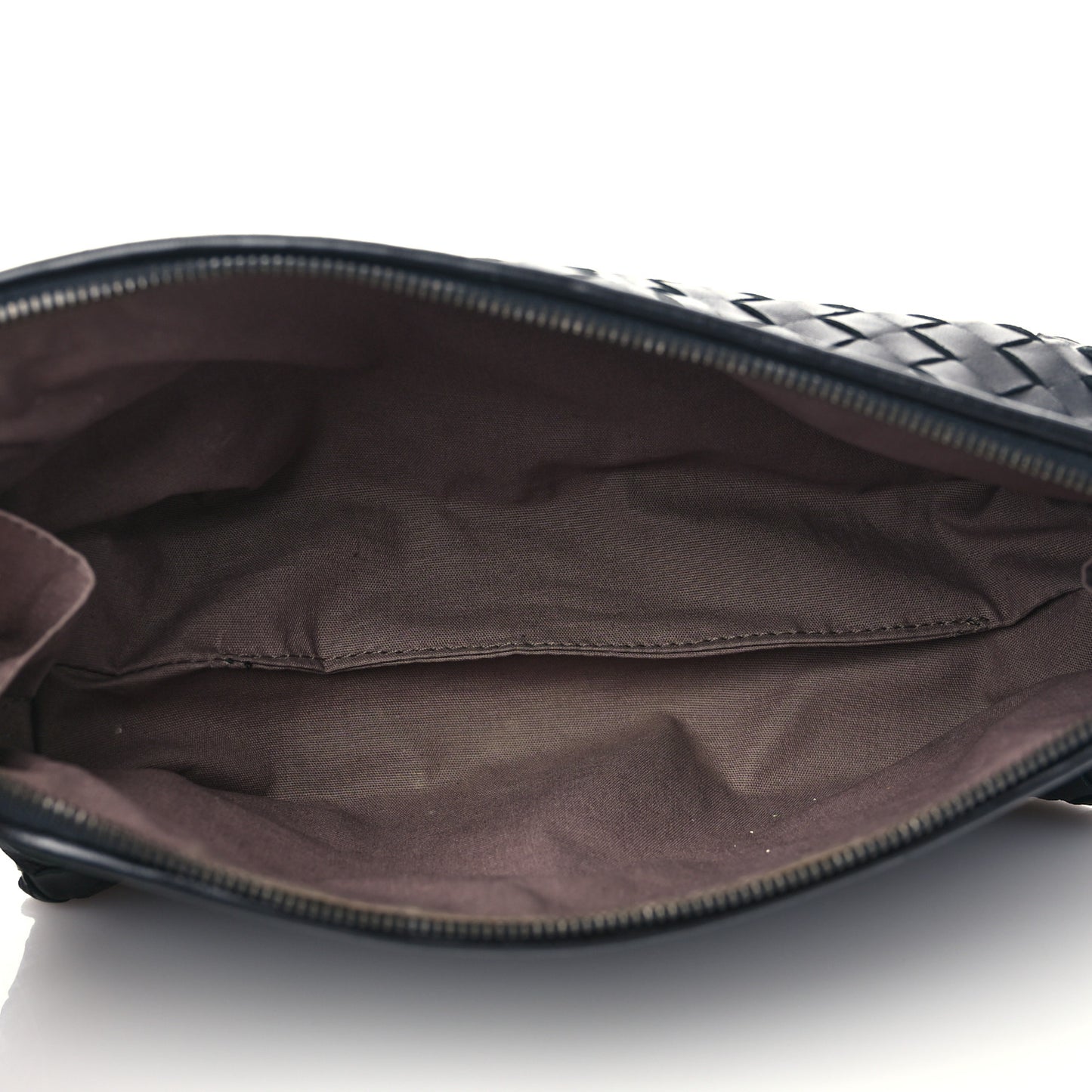 Nappa Intrecciato Small Cosmetic Pouch Black