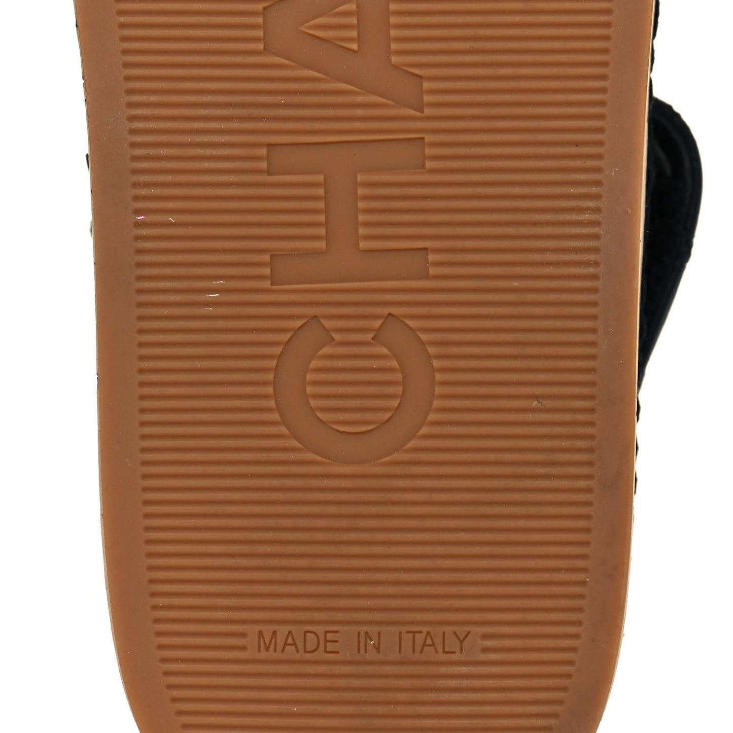 Cord Lambskin Quilted Logo Sandals 38 Black