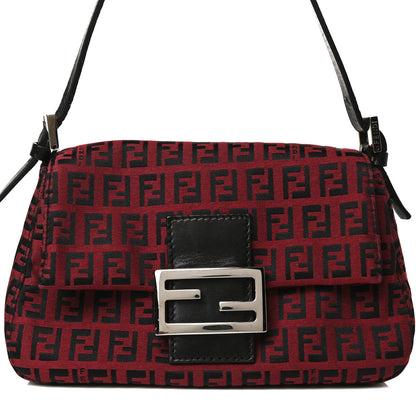 Fendi Zucchino Mini Mama Baguette Black Red 8 of 14