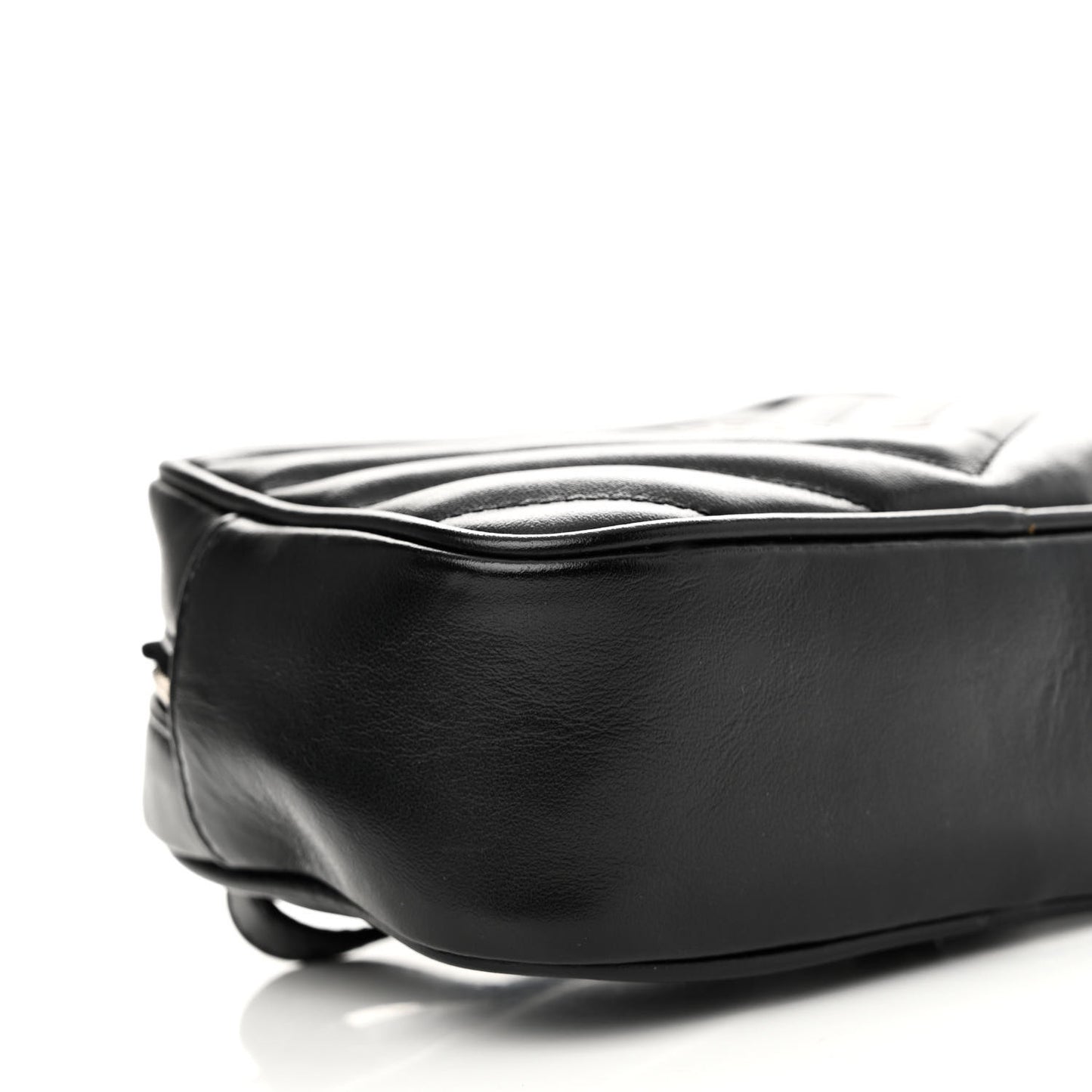 Calfskin Matelasse Monogram Lou Belt Bag Black