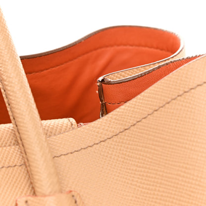 Prada Saffiano Cuir Medium Double Bag Noisette Papaya 15 of 20
