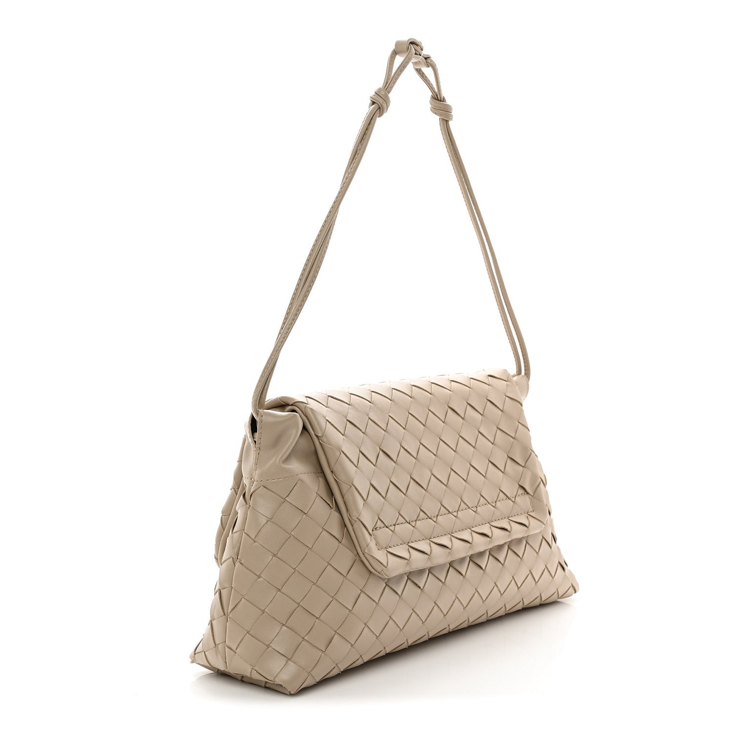 Calfskin Intrecciato Giorno Ecru