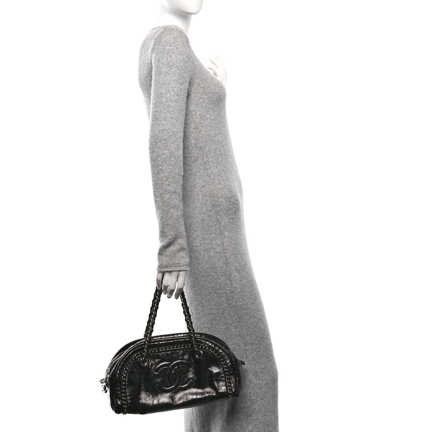 Patent Medium Luxe Ligne Bowler Black
