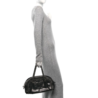 Chanel Patent Medium Luxe Ligne Bowler Black 2 of 10