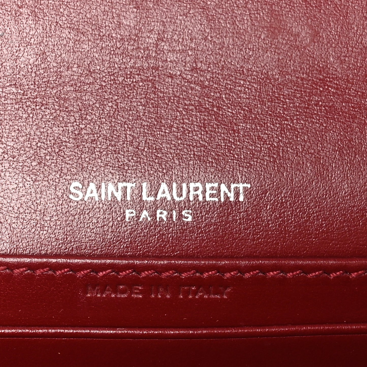 Calfskin Crocodile Embossed Monogram Sunset Chain Wallet Palissandre