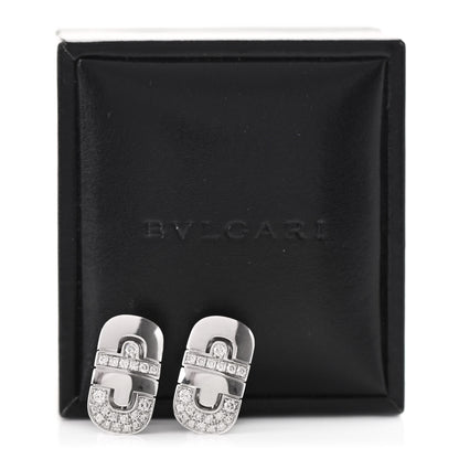Bulgari 18K White Gold Diamond Parentesi Earrings 5 of 5
