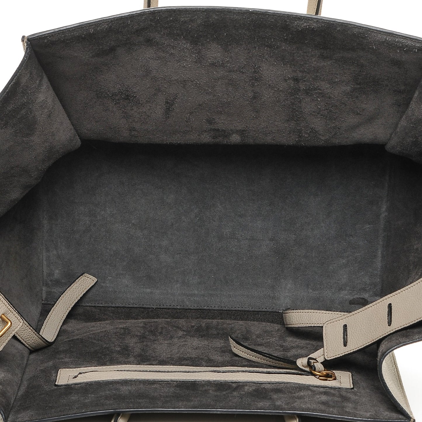 Baby Grained Calfskin Medium Phantom Luggage Grey