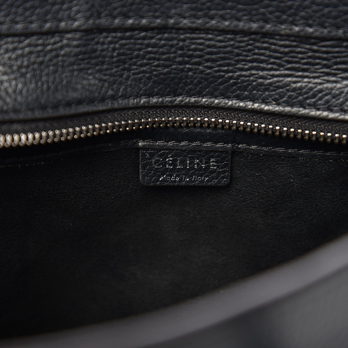 Drummed Calfskin Nano Luggage Black