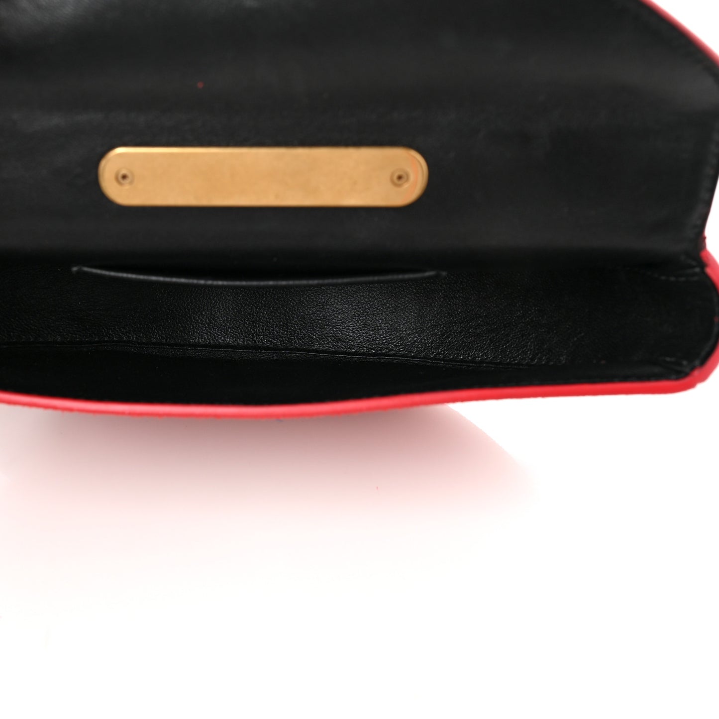 Suede Opera Clutch Bag Red