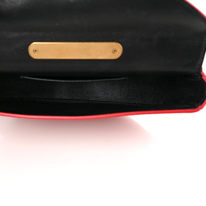 Balenciaga Suede Opera Clutch Bag Red 5 of 9
