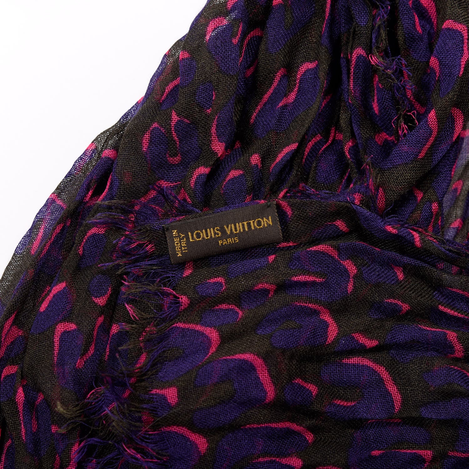 Louis Vuitton Cashmere Silk Leopard Etole Stole 3 of 3