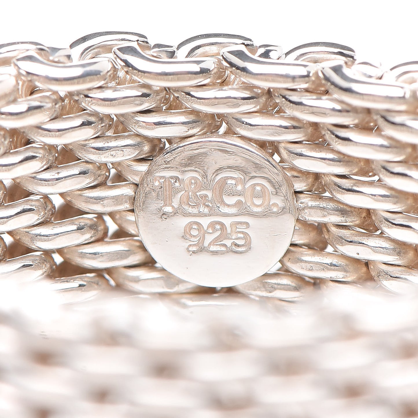 Sterling Silver Somerset Mesh Ring 54 7