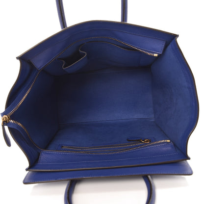 Celine Drummed Calfskin Mini Luggage Indigo 5 of 11