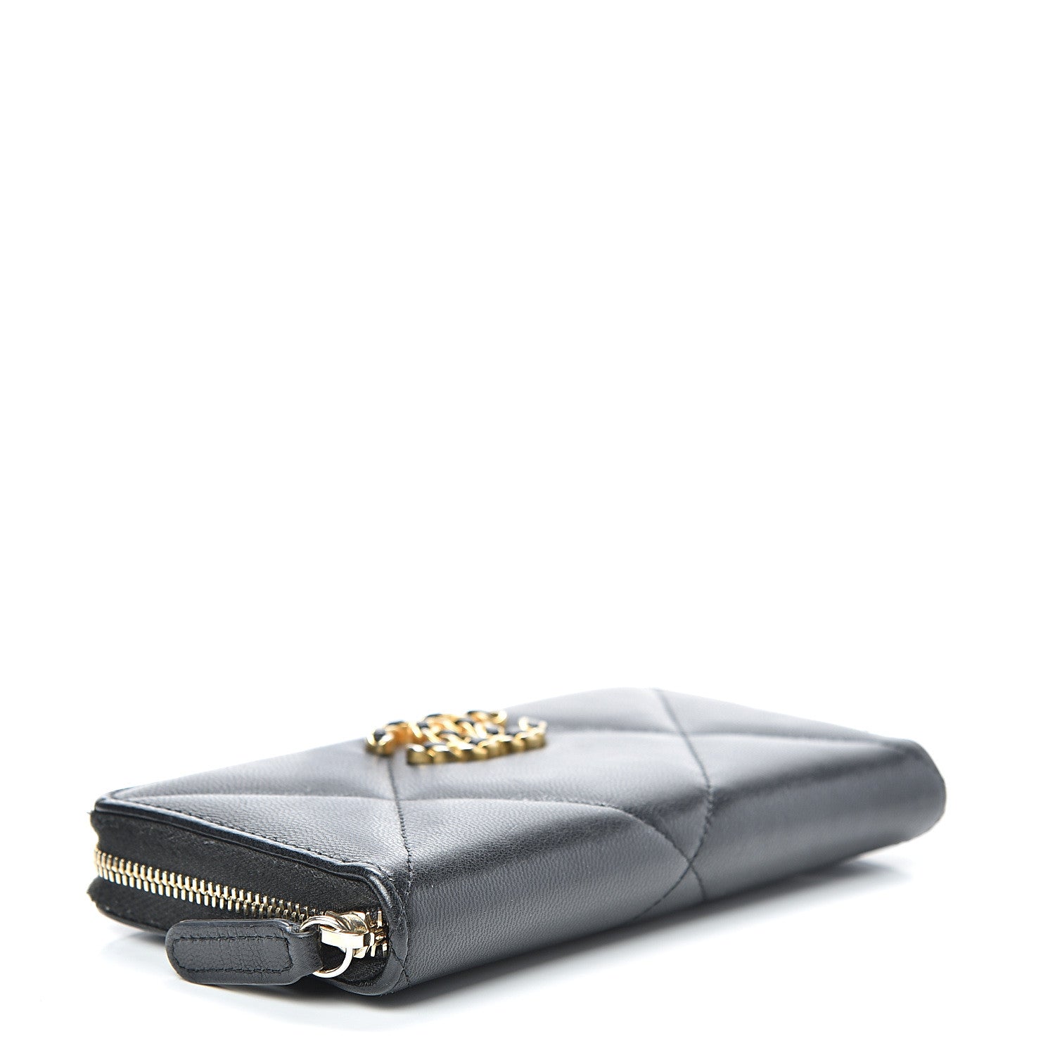 Chanel Lambskin Quilted 19 Zipped Wallet Black 3 of 11