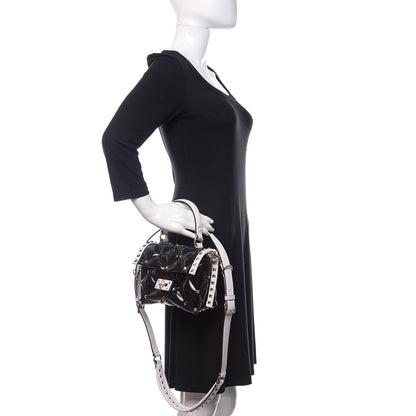 Valentino Garavani PVC Candystud Top Handle Bag Black White 3 of 10