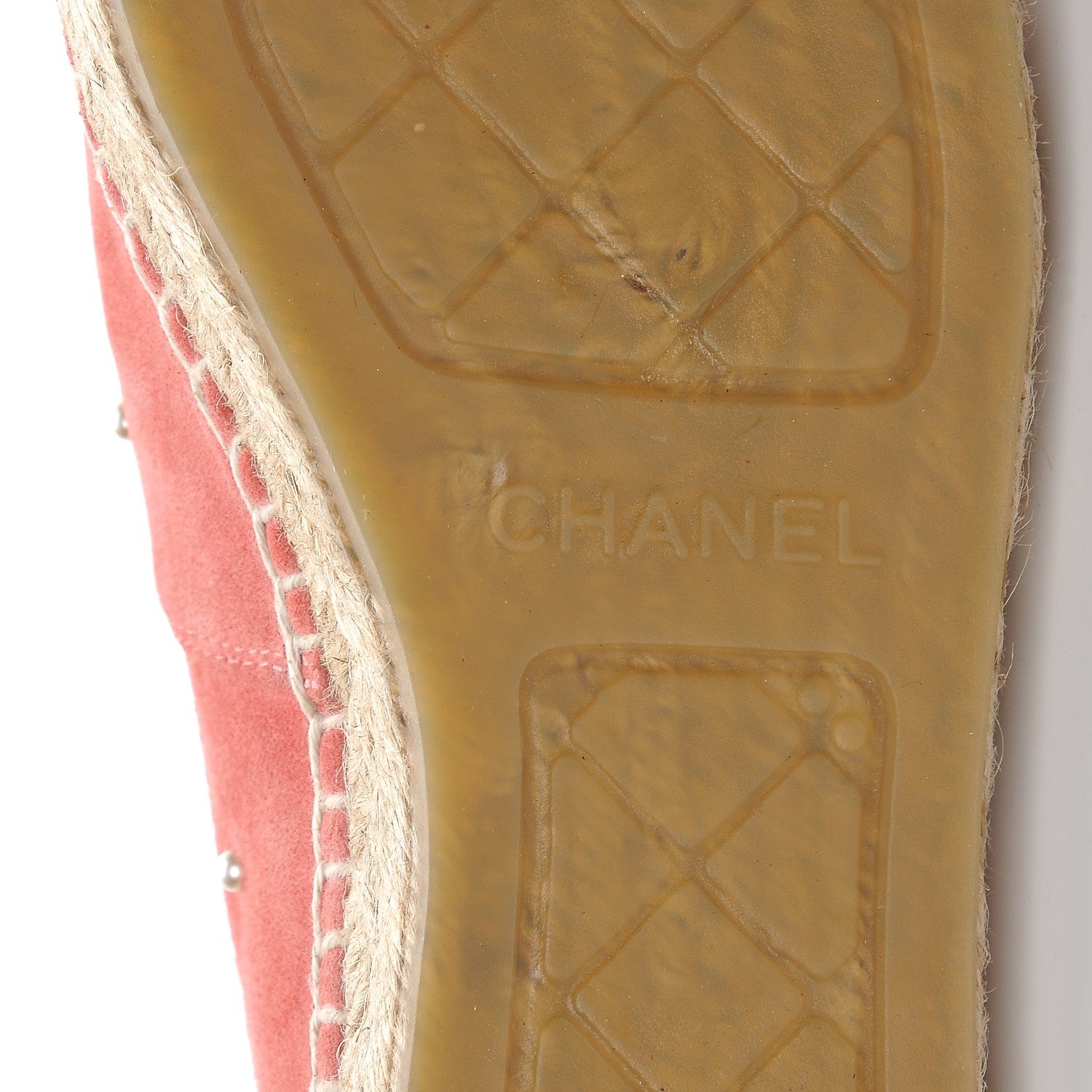 Chanel Suede Pearl CC Espadrilles 37 Pink 6 of 10