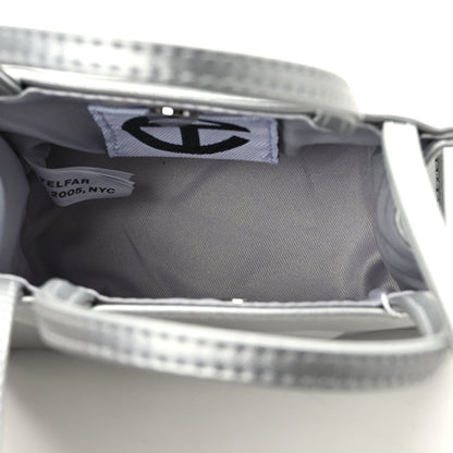 Telfar Metallic Vegan Leather Small Shopping Bag Silver 5 of 12