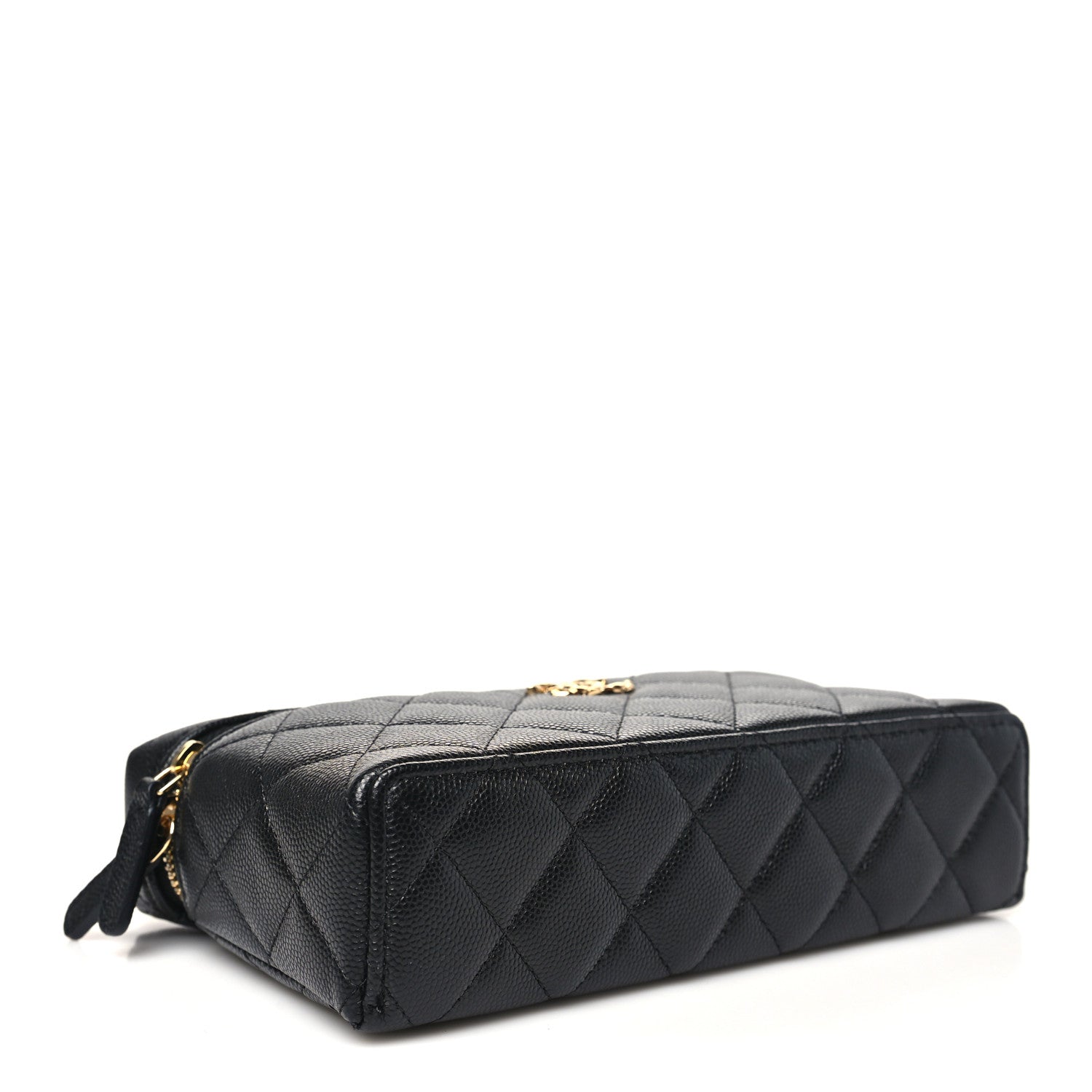 Chanel Caviar Quilted Top Handle Slim Vanity With Chain Black 3 of 9