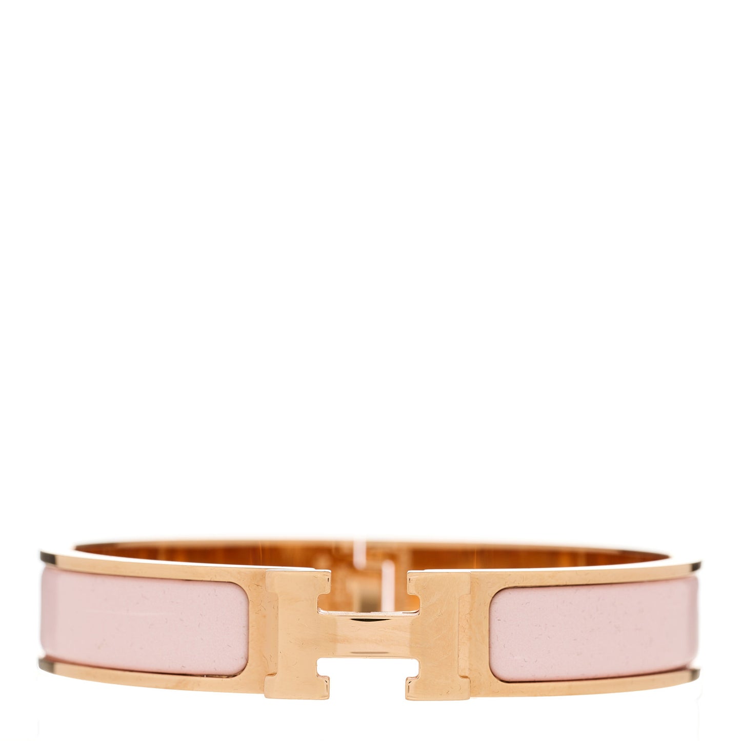 Enamel Narrow Clic Clac H Bracelet PM Rose Candeur