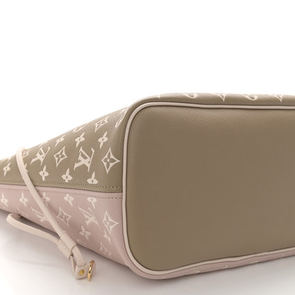 Louis Vuitton Empreinte Monogram Spring In The City Neverfull MM Kaki Beige Cream 8 of 10