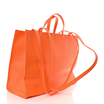 Telfar Vegan Leather Large Shopping Bag Orange 3 of 10