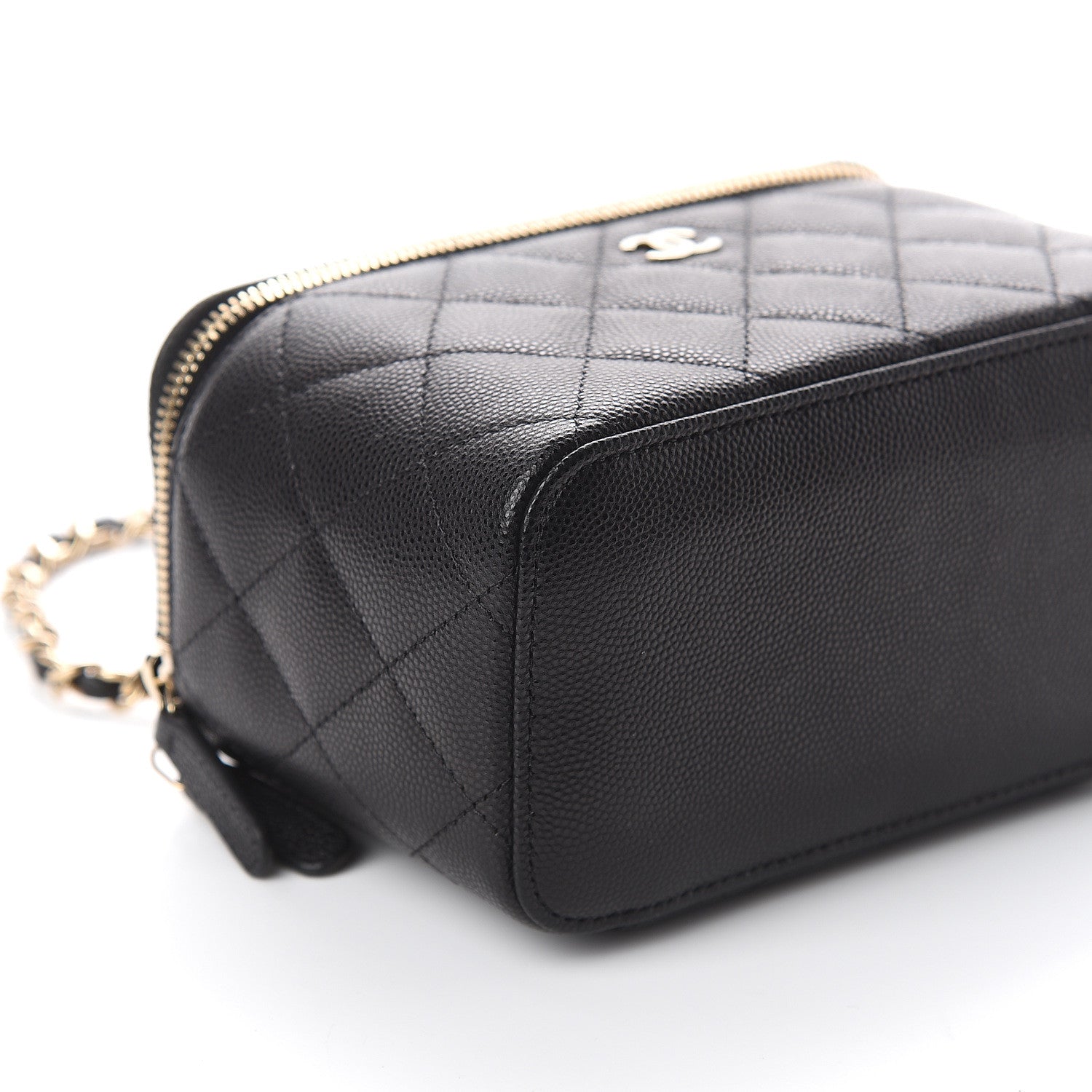 Chanel Caviar Quilted Small Vanity Case With Chain Black 7 of 9